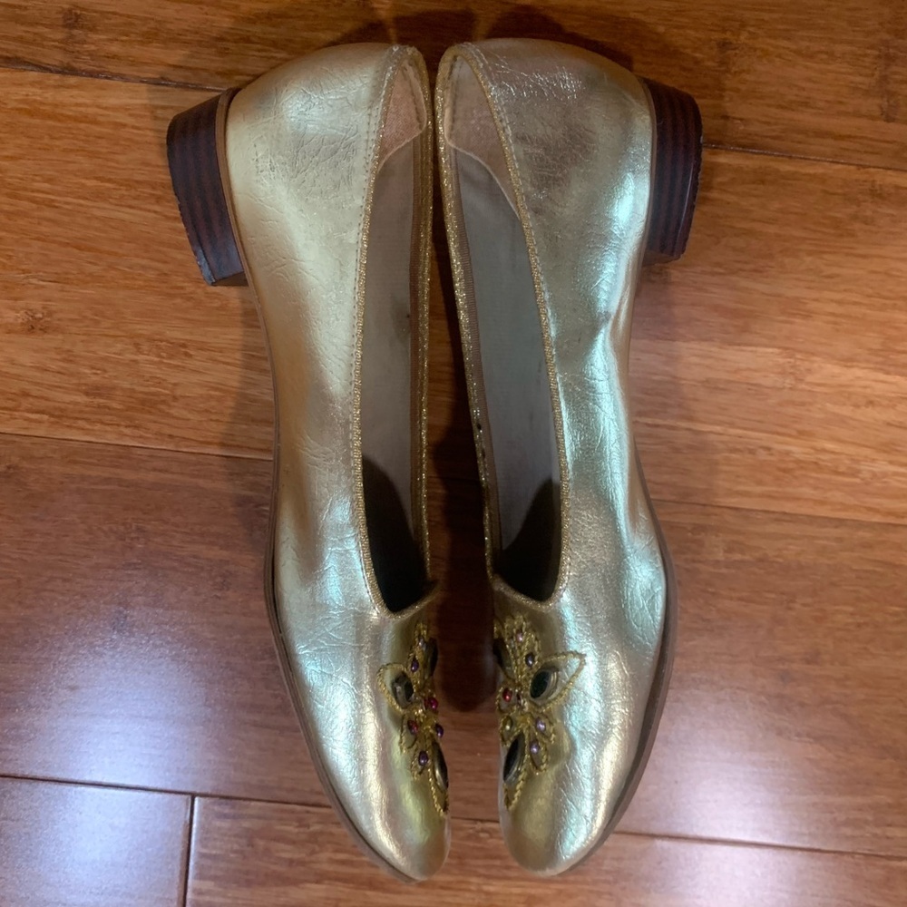 Vintage 80’s gold bejeweled Browsabout size 7.5 - Picture 4 of 6